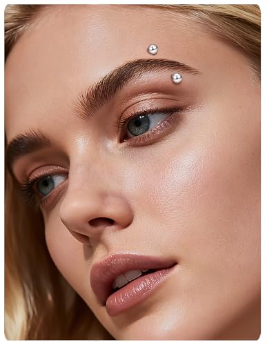 20G 18G 16G 14G 12G 8G 6G 4G 2G Astm F136 Titanium Internal Thread Eyebrow Piercing Jewelry Curved Barbell Vertical Labret Lip Daith Rook Earrings Navel Belly Button Ring Piercing Jewelry - style: 4G, 12MM Length, Ball
