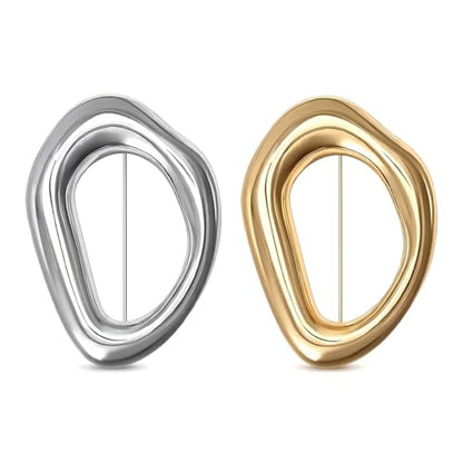 Brooches and Pins for Women Men Irregular Organic Geometric Brooch Set Minimalist Metal Brooch Pins for Suits Dresses Scarves Shawls Fashion Jewelry Gifts