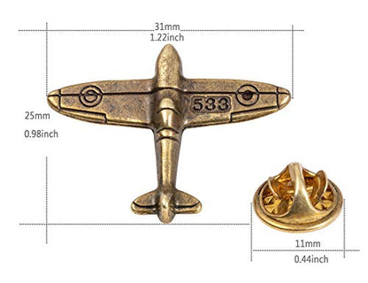 Boutonniere Suit Lapel Stick Brooch Pin - color: Airplane