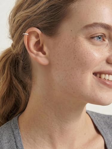 925 Sterling Silver Huggie Hoop Earrings, Small Silver Hoop Earrings for Women Hypoallergenic Huggie Lightweight Small Hoops Earring Cartilage Sleeper Earrings 6/8/10/12/14/16/18/20mm - color: Silver, size: 6MM
