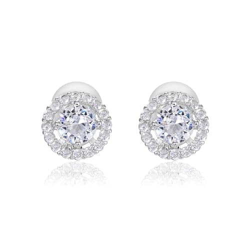 Earrings Holy Stud Earrings for Girls/Women, Sliver Gold Wedding Earrings for Bridesmaids - color: Halo Shape|Clip