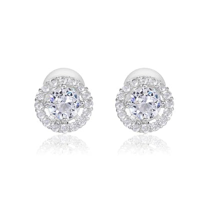 Earrings Holy Stud Earrings for Girls/Women, Sliver Gold Wedding Earrings for Bridesmaids - color: Halo Shape|Clip