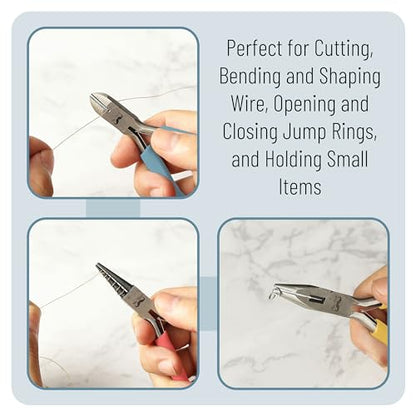 Mr. Pen- Pliers for Jewelry Making, 3 Pack, Chain Nose | Round Nose Pliers Set and Wire Cutter for Beading, Wire Wrapping, Jump Rings, Jewelry Repair, Crafting, DIY - color: Multicolor 2