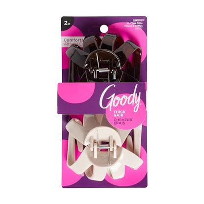 Goody SlideProof Octopus Large Claw Clips, 2 Ct, Neutral Tones, Secure Grip Accessories for Women & Men, Hair Styling Accessories for All Occasions, Claw Clips for Thick Hair - size: 2 Count (Pack of 1)