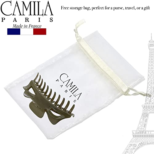Camila Paris CP3501 French Large Hair Clips for Women Thick Hair for Long Curly Wavy Hair, Girls Hair Claw Clip, Durable Styling Big Claw Clip for Thick Hair, Strong Hold No Slip Grip, Made in France - color: Green 6"