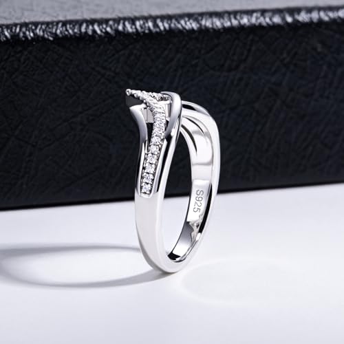 Moissanite Eternity Rings, S925 Sterling Silver Anniversary Band for Women - style: 3.0 CT Double-Love