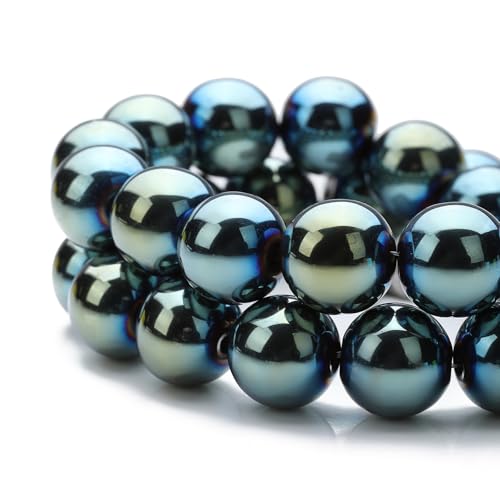 Zenkeeper About 180 Pcs Green Hematite Beads for Jewelry Making 4 MM Hematite Gemstones Loose Stone Beads - color: Green Hematite, size: 4MM, about 180pcs