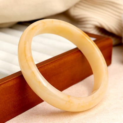 Chunky Resin Wide Bangle Bracelets for Women, Trendy Statement Minimalist Acrylic Bracelet Prom Holiday Jewelry Gift - color: Beige