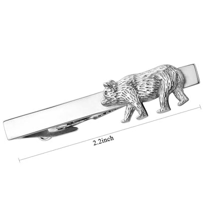 HAWSON Tie Clips for Men Unique,Fun Animal/Musical/Nautical Tie Clip,Novelty Personalized Mens Tie Bar,Accessories Business Wedding Gifts - style: Wilderness Bear