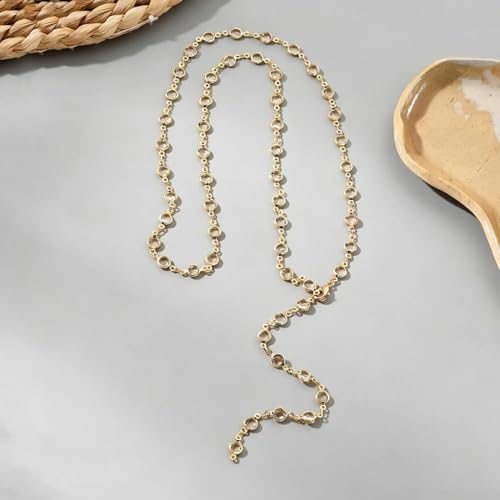 Long Faux Pearl Beaded Y Tassel Lariat Necklace for Women,Boho Dainty Chain Crystal Rhinestone Statement Necklace Fashion Lightweight Jewelry Gifts - color: Clear