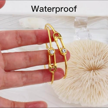 18K Gold Bangle Bracelets for Women 925 Sterling Silver Bracelets Bracelets Adjustable Boho Bracelets Stackble Cuff Bangle Bracelets for Men Women Chunky Gold Bangle Open Cuff Bracelets Christmas Gift - color: Bracelets-04