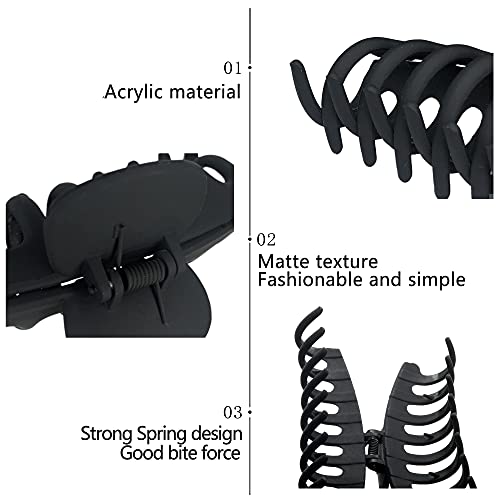 OWIIZI 4.3" Large Hair Claw Clips for Women Long Thick Hair (4 Packs) | Matte Leopard Hair Clips,Non-Slip Strong Hold Ponytail Barrettes,Jumbo Cute Hair Accessories,for Girls Thick Thin Curly Hair - color: Style 3