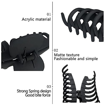OWIIZI 4.3" Large Hair Claw Clips for Women Long Thick Hair (4 Packs) | Matte Leopard Hair Clips,Non-Slip Strong Hold Ponytail Barrettes,Jumbo Cute Hair Accessories,for Girls Thick Thin Curly Hair - color: Style 3