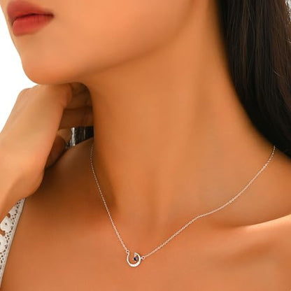 925 Sterling Silver Dainty Crescent Moon Necklace for Women | 14K Gold Plated White Cubic Zirconia Moon and Star Pendant Choker Necklace to Daughter Mother Trendy Wedding Jewelry Gifts - color: Silver C