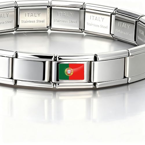 Italian Bracelet Charm,9mm,United Arab Emirates,Country & Culture > Flag - color: Portugal