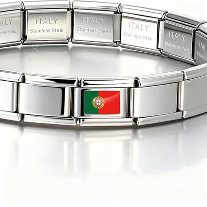 Italian Bracelet Charm,9mm,United Arab Emirates,Country & Culture > Flag - color: Portugal