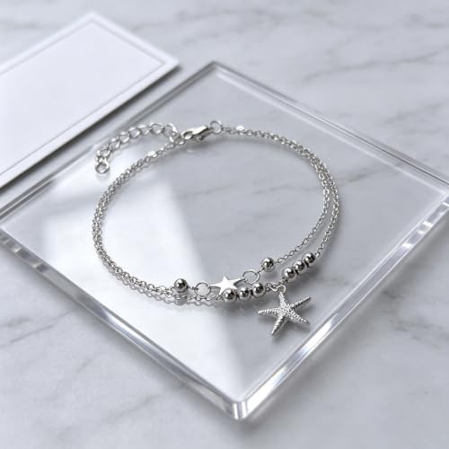 23 Pcs Ankle Bracelet and Toe Ring Set for Women Silver Gold Layered Anklets Foot Chains Adjustable Open Toe Rings Summer Foot Jewelry - style: 23S