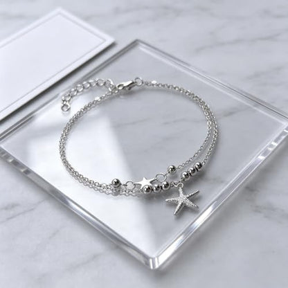 23 Pcs Ankle Bracelet and Toe Ring Set for Women Silver Gold Layered Anklets Foot Chains Adjustable Open Toe Rings Summer Foot Jewelry - style: 23S