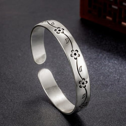 925 Sterling Silver Bracelet Plated Cuff Bangle Bracelet Fashionable Multi-layer Cross Wire Bangle Bracelet Open Adjustable Wide Cuff Bracelet for Teen Girls Fashion Jewelry - color: W-silver24