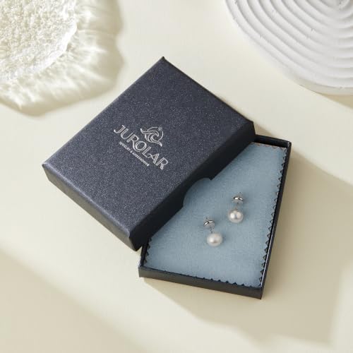 S925 Silver Natural Freshwater Cultured Pearl Stud Earrings Women,5.5-10mm