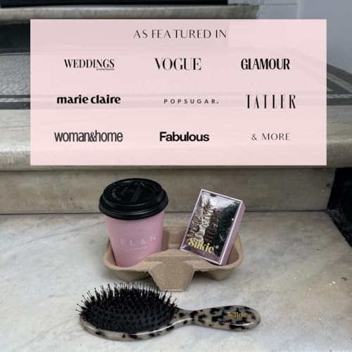 SILKIE x6 Set 100% Pure Mulberry Silk Black Brown Chocolate Pink Nude Neutral Skinny Scrunchies Travel Pouch Everyday Hair Ties Elastics Hair Care Ponytail Holder No Damage (Truffle) - color: Truffle