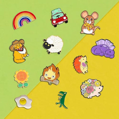 20/30/50/80 Mixed Enamel Brooch Bulk Set,Lapel Badges, Cartoon Plant Enamel Pin Sets, Funny Button Pins Jewelry for Backpack Cloths Hats Jacket Decoration - style: 20 pcs