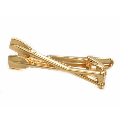 Yoursfs Black Matte Skinny Tie Clips For Men Classic Shiny Tie Bars Stainless Steel Personalized Tie Clip Suitable for Wedding Anniversary Business - style: Gold Paddle Tie Clips