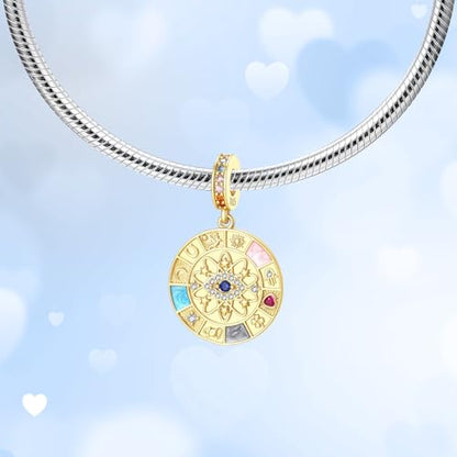 925 Sterling Silver Charms fits Bracelets and Necklace Pendant Bead Charms Jewelry Gift for Women Family Friends - style: Evil Eye Charm