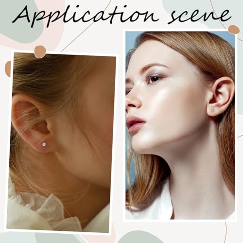 Beebeecraft 100pcs Ball Stud Earrings 304 Stainless Steel Tiny Ball Stud Earrings with Butterfly Ear Backs for Women Men - size: 4mm