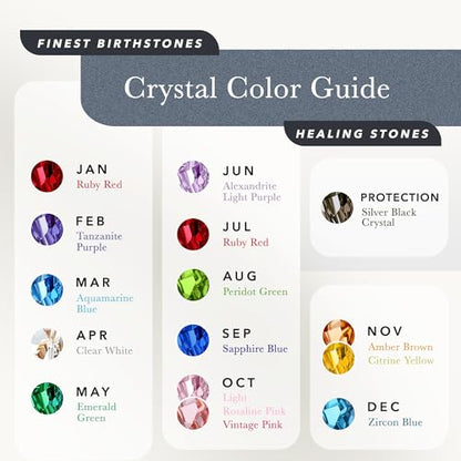 Leafael Wish Stone Pendant Necklace with Birthstone Crystal, 18K Rose Gold Plated/Silvertone, 18" + 2" - color: 211-November-Citrine Yellow-Silvertone