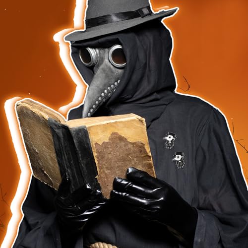 Liliaafar 36 Pieces Halloween Enamel Pins Set Grow in the Dark Halloween Lapel Pins Bulk for Backpacks Clothing Hat Bag Gifts - style: Plague Doctor