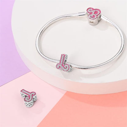 925 Sterling Silver Letter Charms Fits Pandora Bracelets Alphabet AZ Bead Charm for Bracelets Necklace with 5A Cubic Zirconia for Women Birthday Ceremony DIY Jewelry Gift - style: L