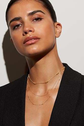 Milla Triple Necklaces for Women, Trendy Trpiple Chain Necklace Set | Stylish Gold Necklace Stack and Silver Layered Necklaces for Women made with 14K Gold Plated and Silver Plated Materials - color: Triple Cable Chain / Gold
