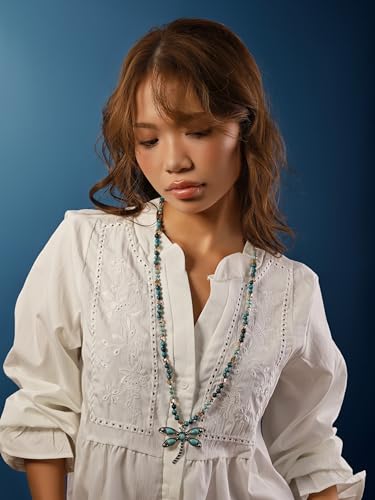 MINACHI Handmade Agate Pebble Pendant with Crystal Beads, Random Stone Shape, Vintage Women's Jewelry - style: Necklace NECK.013