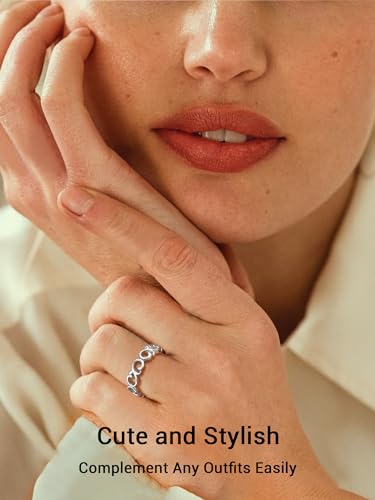 PROSILVER 925 Sterling Silver Adjustable Open Ring for Women, Solid Sterling Silver Stackable Ring, knuckle Finger Ring, Pinky Ring, Come with Box - style: 10 Celtic Knot