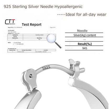 3Pairs 14K Gold Plated Chunky Hoop Earrings Set for Women, Trendy Hoop Earring 925 Sterling Silver Post - Hypoallergenic Thick Lightweight Twisted Hoops Dainty Gold Earrings for Women Jewelry Gifts - color: Silver