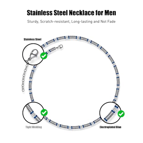 Stainless Steel Chain Necklaces,Rolo Chain Necklace for Men Women,Unique Fashion and Charm Jewelry, Silver Tone Chain,Stainless Steel Adjustable Link, Gifts for Friends/Husband/Dad - style: 1479