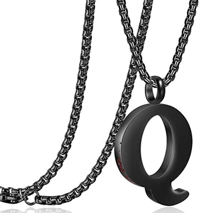 Rehoboth Initial 26 Large Letter A to Z Pendant Necklaces for Teens Women Men 24 Inch Chains - style: Q