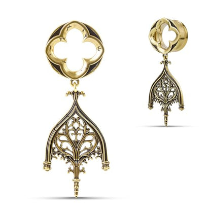 COOEAR Double Flared Ear Tunnels, Flesh Gauges for Ears, Screw Back Plugs Earrings Piercing Expander. - color: S8793J, size: 0g(8mm)
