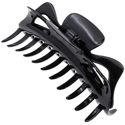 Camila Paris CP117 French Large Hair Clips for Women Thick Hair for Long Curly Wavy Hair, Girls Hair Claw Clip, Durable Styling Big Claw Clip for Thick Hair, Strong Hold No Slip Grip, Made in France - color: Black 6"