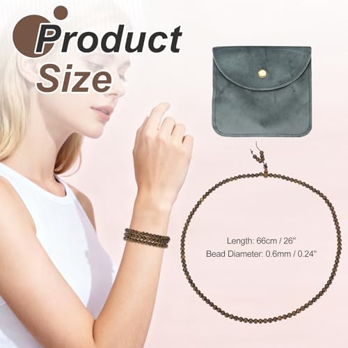 MECCANIXITY Prayer Beads Bracelet, Natural Wooden Bead Mala Bracelets Link Wrist Men Women Beaded Stretch Crafts Bangle - color: Golden Sandalwood Color
