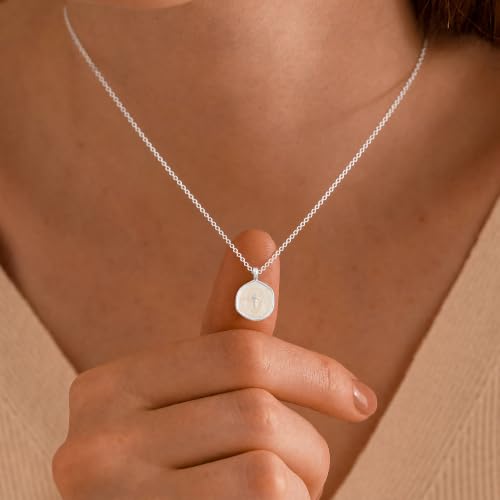 14K Gold/Silver Plated Cross Necklace for Women White Enamel Pendant | Unique Brass Irregular Disc Cross, Dainty Minimalist Faith Jewelry for Everyday Wear, Comes in a Beautiful Box - style: silver style2