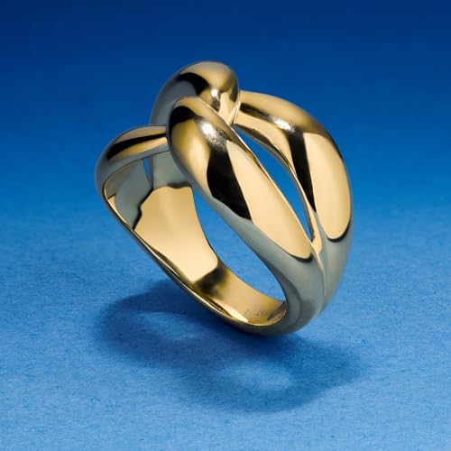 Hey Harper Gold Ring for Women - Gold Plated Stacking Waterproof & Sweatproof Jewerly Ring - Everday Non Tarnish Cute Fashion Circle Rings - style: Bond Ring