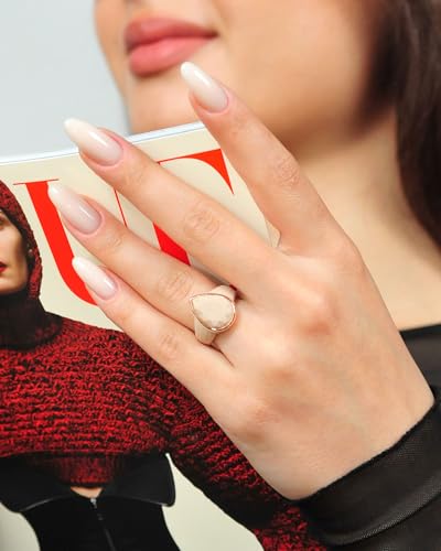Patented Metal-Framed Silicone Rings - Emerald Collection - color: Pack J - Black and Nude / Metal Rose Gold