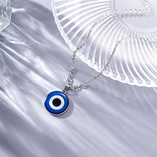 FM FM42 Temperature Sensing Color Changing Pendant Necklace with 19.29" Stainless Steel Rolo Chain - color: Eye