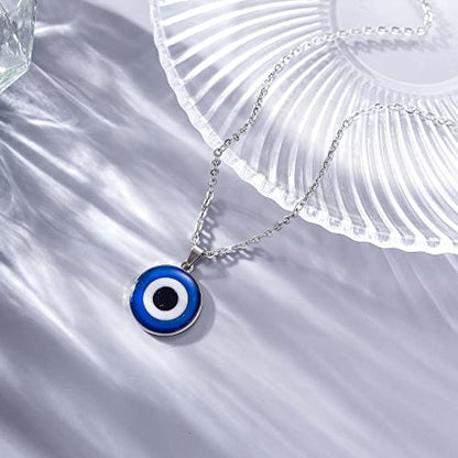 FM FM42 Temperature Sensing Color Changing Pendant Necklace with 19.29" Stainless Steel Rolo Chain - color: Eye