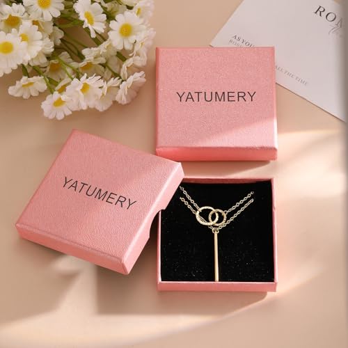 Layered Necklaces for Women 14K Gold Plated Stack Circle Pendant Trendy Long Chain Stackable Handmade Coin Necklace Set Dainty Gold Stacked Jewelry Gifts - color: Gold-6