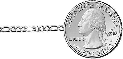 Savlano 925 Sterling Silver 7.5mm Italian Solid Figaro Link Chain Necklace With Gift Box For Men & Women - Made in Italy