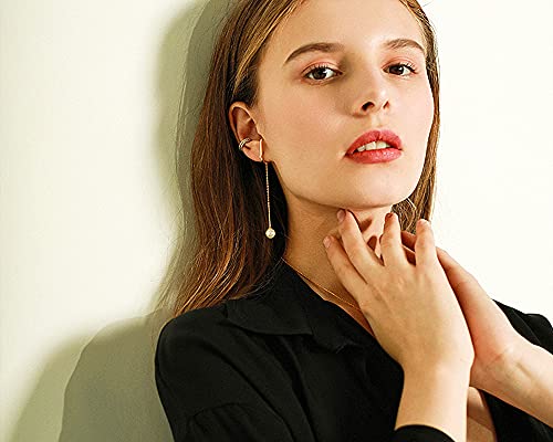 3Pcs 14K Gold Plated Cubic Zirconia Ear Cuffs for Non Pierced Ears Women, Hypoallergenic Sparkling Round Huggie Cartilage Earring Jewelry Gifts - color: gold