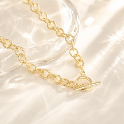 Modern 14K Gold Necklace-NEC-001